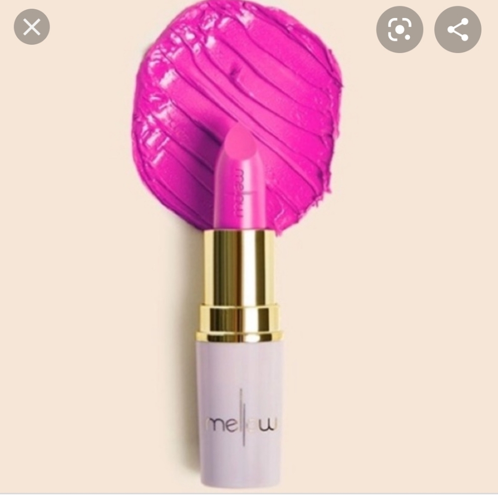 Bright pink matte lipstick